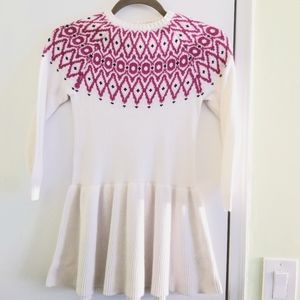 Janie and Jack  Girls Fair Isle Sweater Dress Size 4